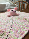 Pink Bunny Lovey 16"